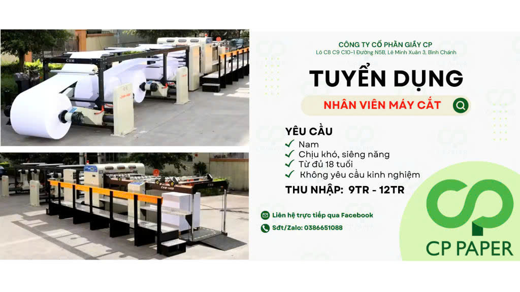 NHÂN VIÊN VẬN HÀNH MÁY CẮT